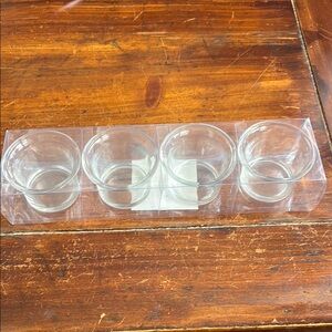Clear Glass Votive Candle Holders Set